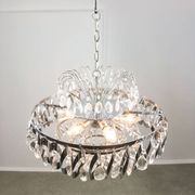 Vintage Viennese Medium Sized Crystal Chandelier, 70s
