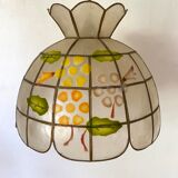 Mother-of-pearl and brass pendant light