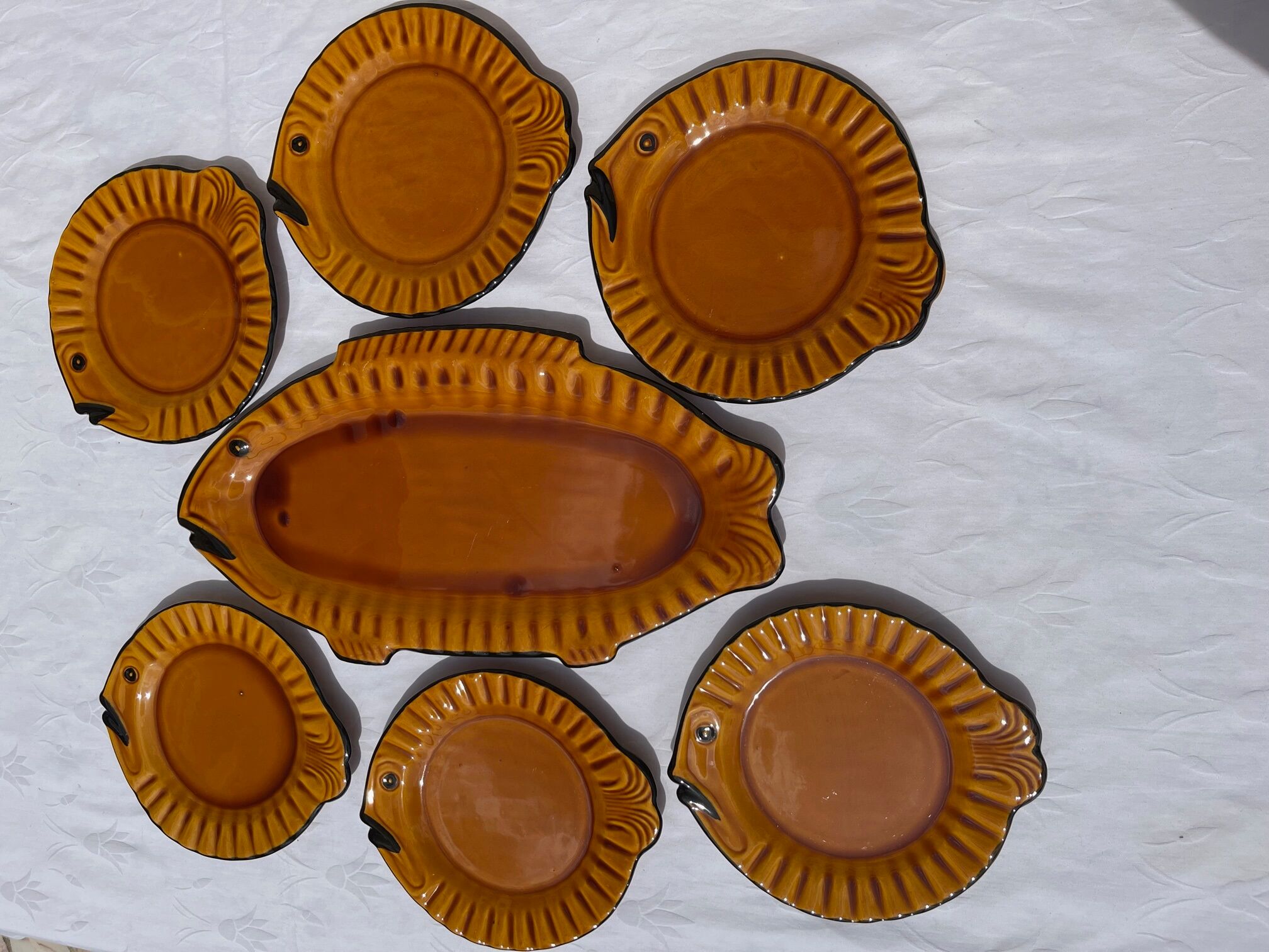 Plates and Dish Fish Vallauris