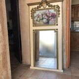Trumeau bois miroir et tableau