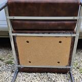 Vintage armchair in brown Skai