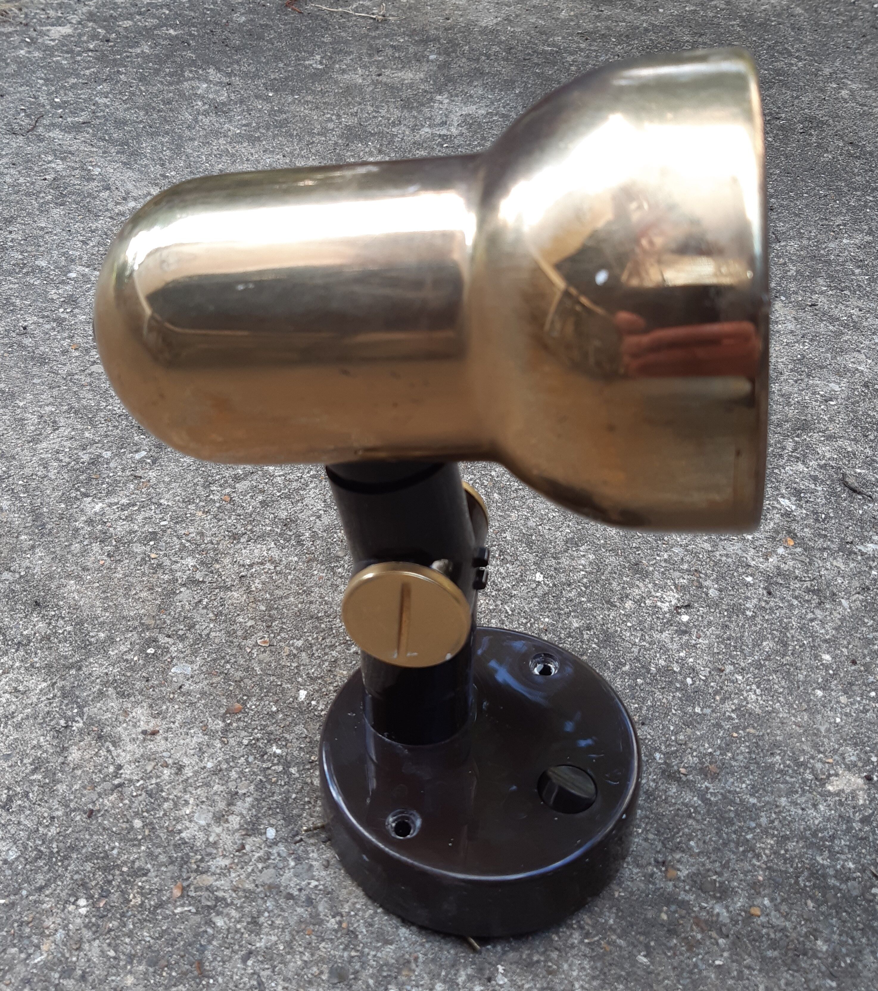Spot lamp wall lamp Hustadt Leuchten, gold metal, vintage 70s