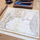 Lugano, Switzerland, original map printed in 1909.