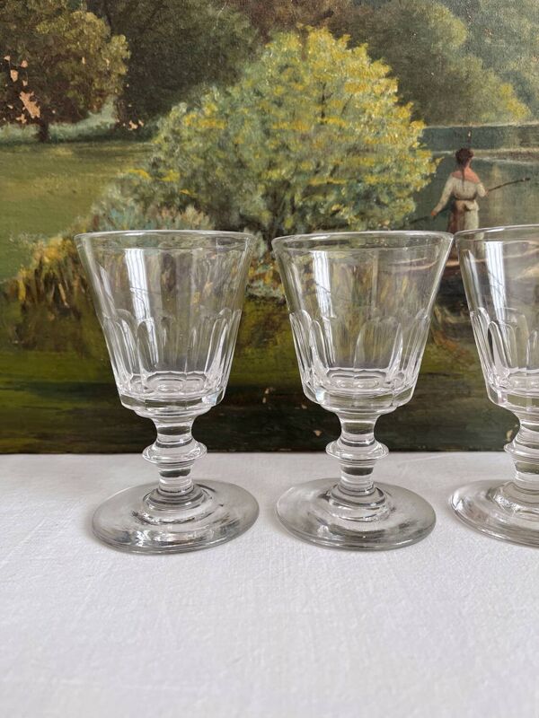 4 verres à vin en cristal ancien Caton Saint Louis Baccarat