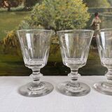 4 antique crystal wine glasses Caton Saint Louis Baccarat