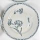 Set of 6 flat plates model "Oeillet", KG Lunéville, ironstone, 19th century