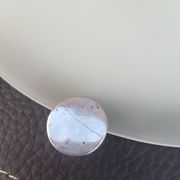 Applique ou plafonnier en verre dépoli et matière façon cuir