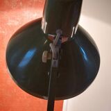 lampe architecte vintage, articulée sur socle en métal peint vert "kaki"