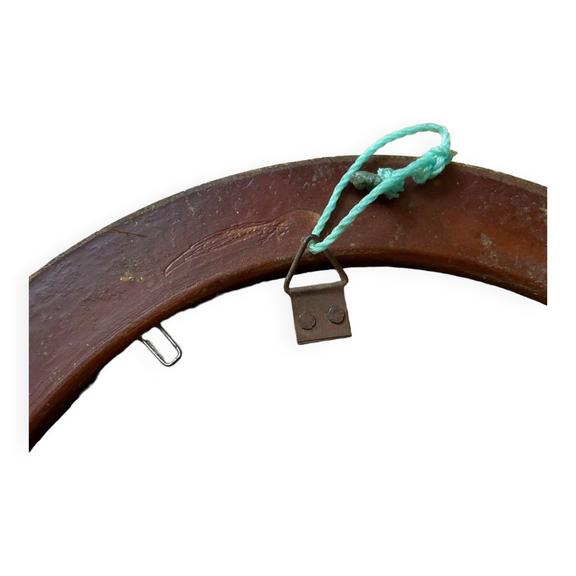 Mirror oval frame gilded wood