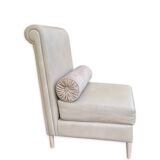 Fauteuil lounge à dossier roulé, années 2000