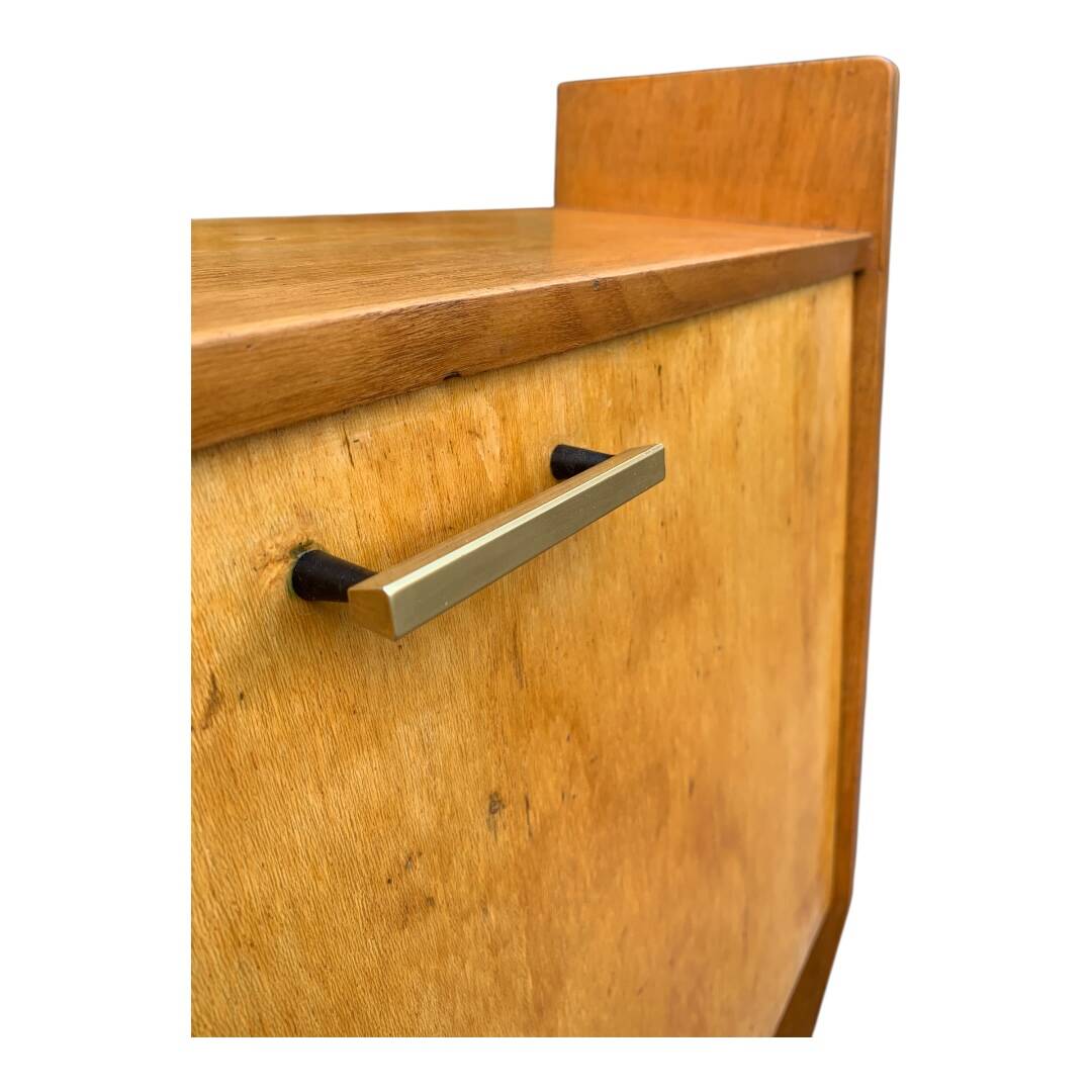 Vintage 1950s asymmetrical wall-mounted secretary desk