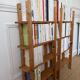Pine library in Perriand style from the 1980s.