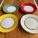 Set of 6 colored glass plates