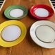 Set of 6 colored glass plates