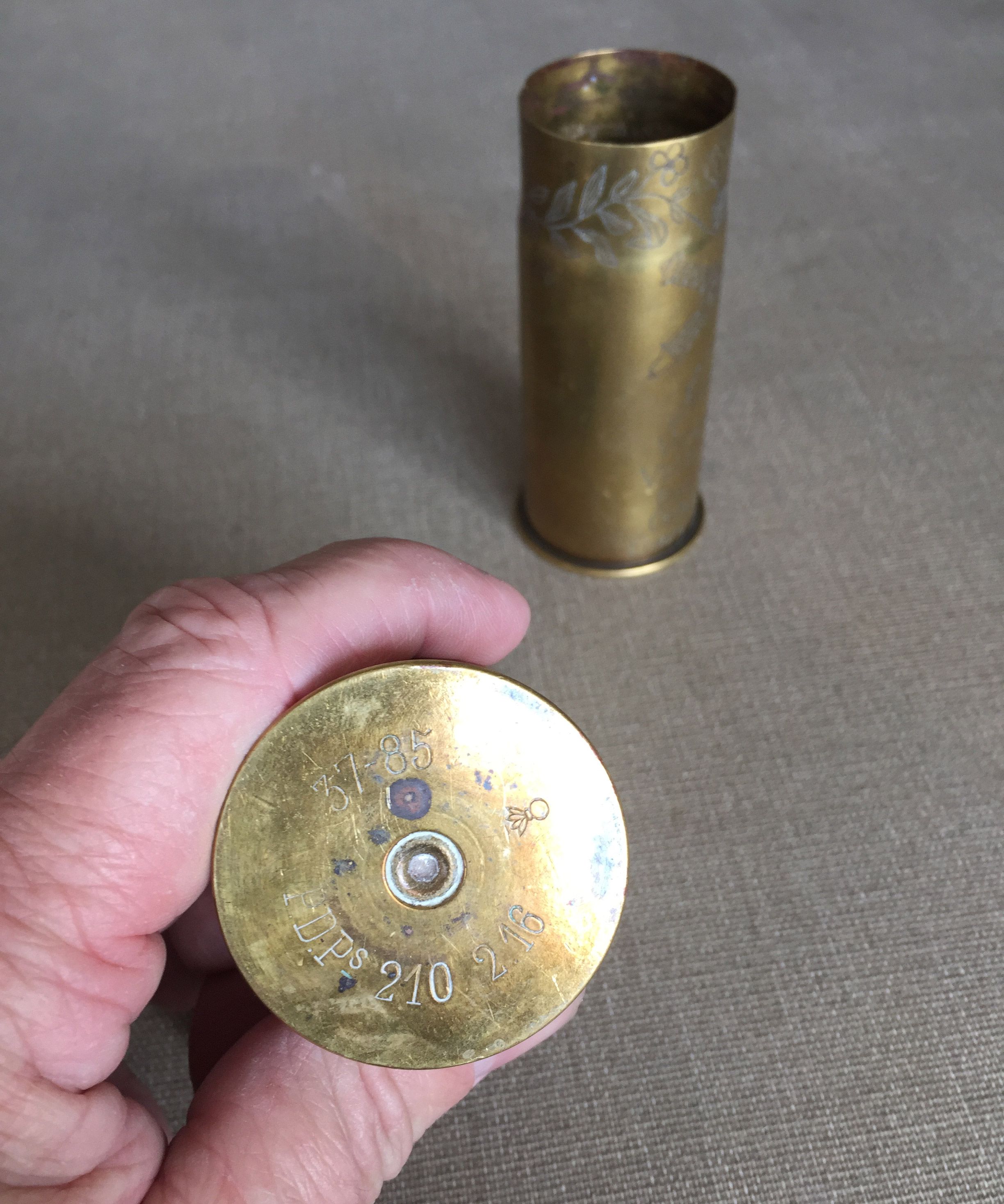 Pair of copper shells 1914-1918 Trench Art