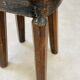 Brutalist stool in solid wood chalet style