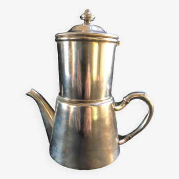 Old silver metal coffee maker 25cl