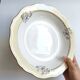 Vintage shallow dish L'Amandinoise model Paola white cream flowers