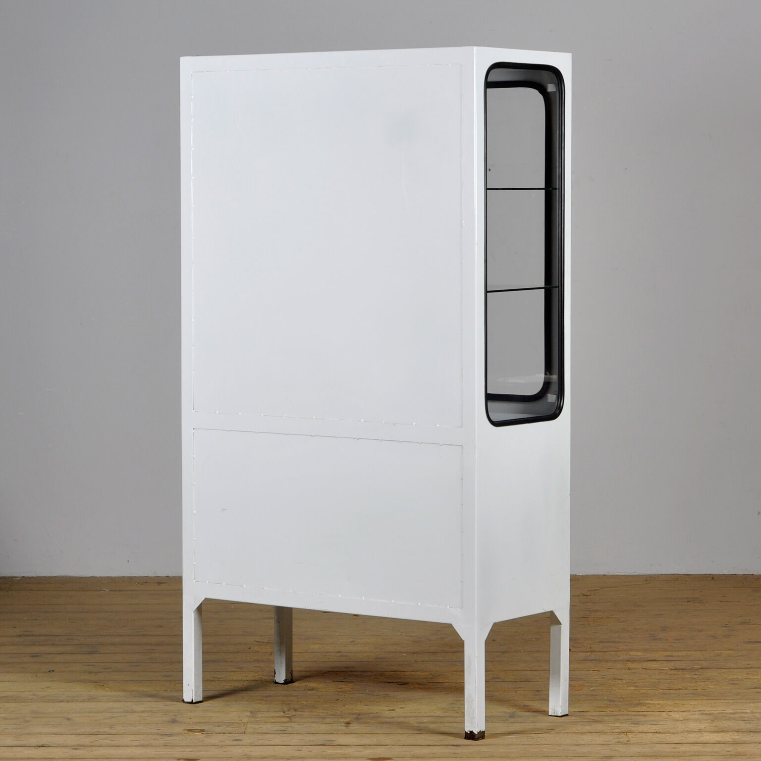 Glass & Iron Medical Cabinet, 1970s