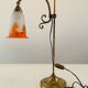 Antique desk lamp - Tulip glass paste signed Muller Frères