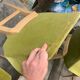 6 chaises scandinaves en velours vert, circa 1960