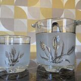 Whiskey glasses and ice bucket