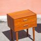Pair of 2 vintage Danish bedside tables from the 1960s, in teak.