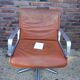 Cognac leather armchair by Delta 2000 for Wilkhahn, Germany, 1960s