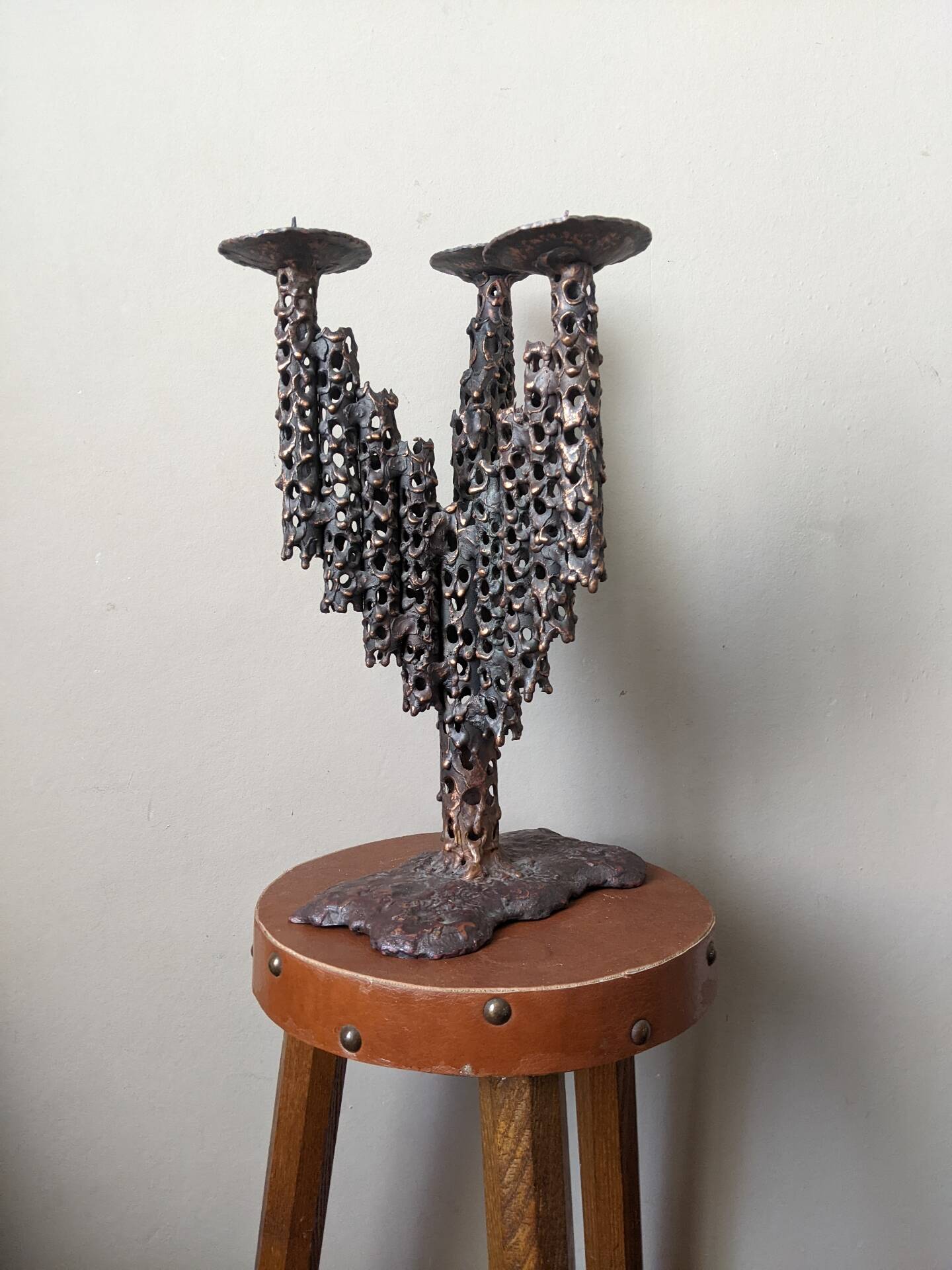 Brutalist modern artisanal chandelier design