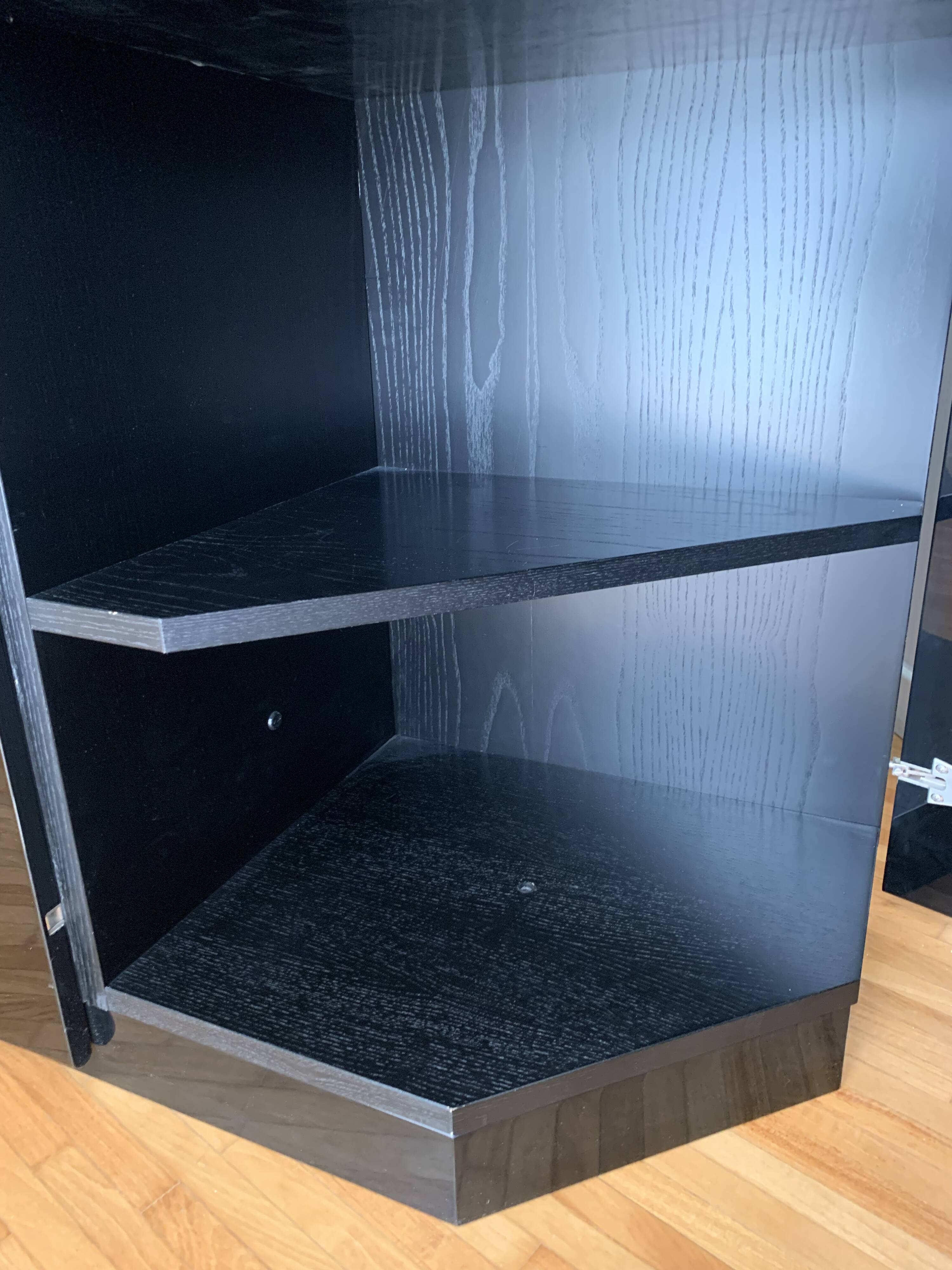 Black lacquered cabinet by Kazuhide Takahama for Cassina, 1980