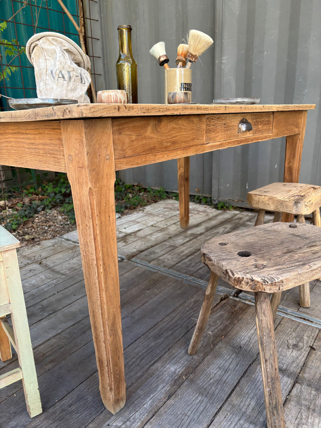 Oak farmhouse table