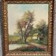 Henri catrou 19th century: oil on canvas lake landscape napoleon iii period