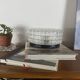 Ancienne applique murale ronde plafonnier verre transparent vintage 1970