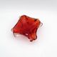Flavio Poli Seguso Sommerso Red Amber Vintage 60s Art Glass Ashtray