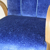 1940s italian art deco velvet armchair