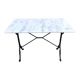 Table bistrot marbre et fonte