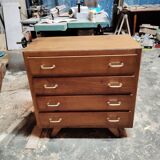 Commode 4 tiroirs vintage 1950s