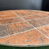 Jean Jaffeux coffee table – Glazed ceramic and metal base