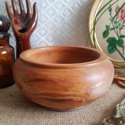 Round box with olive wood lid - vintage