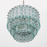 Ground Crystal Chandelier by Cristal Art, Italy, 1970s