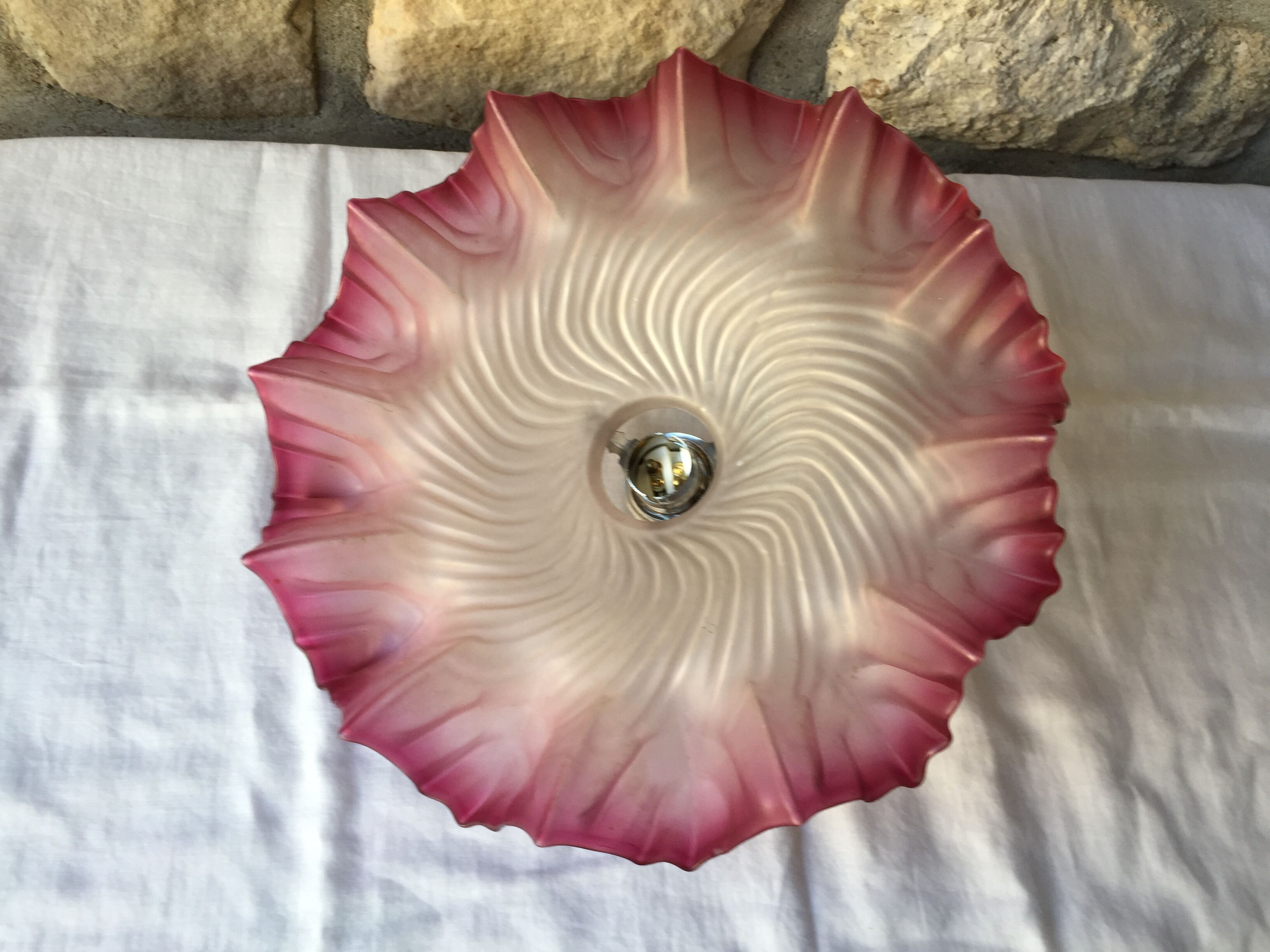 Hanging lamp, former rose lampshade
