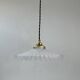 Vintage opaline lace pendant light, 25.5 cm