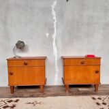 Bedside table end of vintage sofa