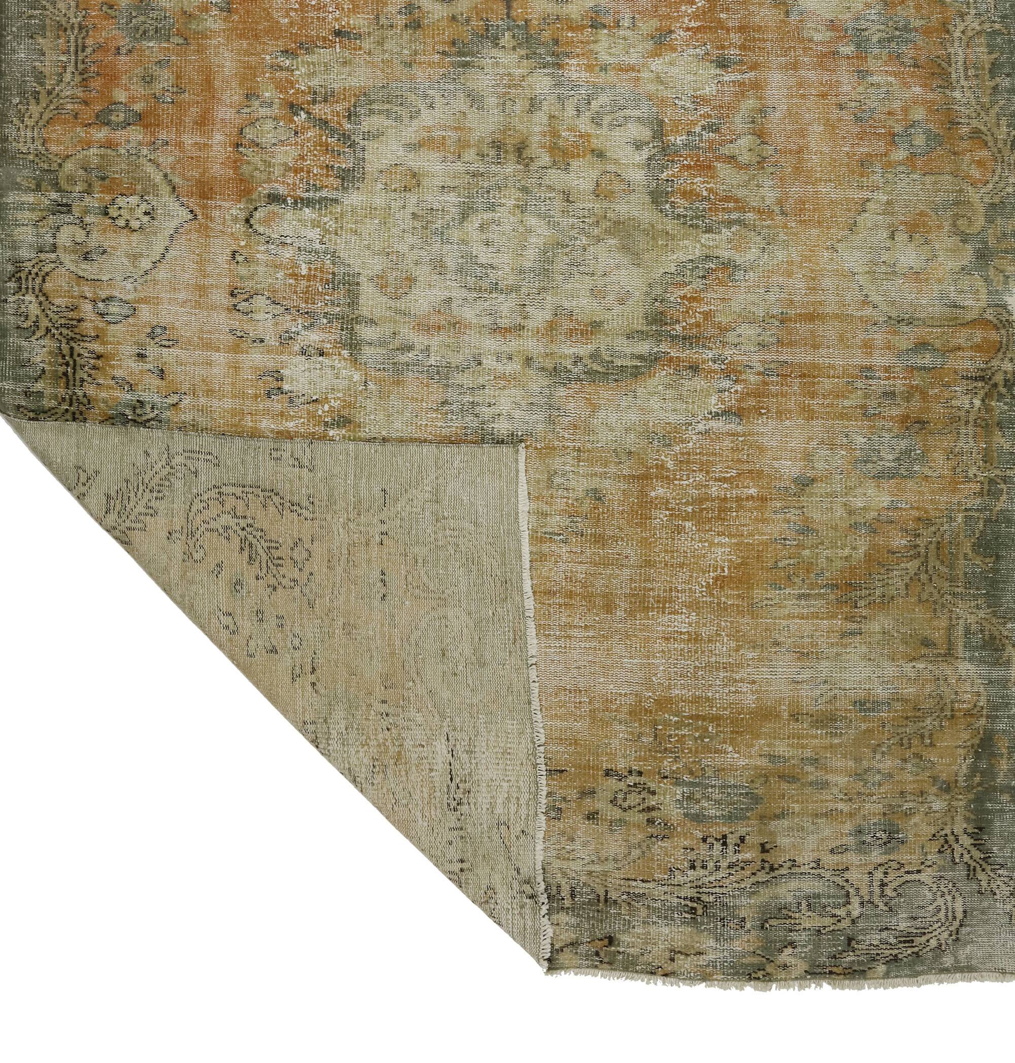 Turkish Anatolian Handmade Vintage Rug 262 cm x 180 cm