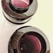 Pair of painted glass vases, France, 1940