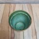 Art Deco vase / goblet by Satre & Vallin "nillavertas" in green and ochre glazed ceramic.