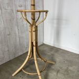 Vintage rattan coat rack