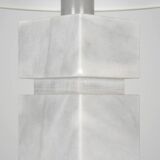 Solid Carrara marble lamp circa 1970