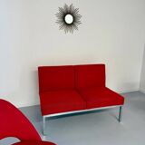 Vintage 2-seater sofa from the 70s, Artifort design, red