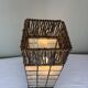 Capiz shell lamp and woven twigs